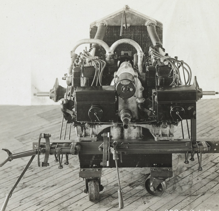 engine compartment of a military tank